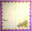 040 Kerzen xxx - 1-lagig - Wellenrand - Fleck